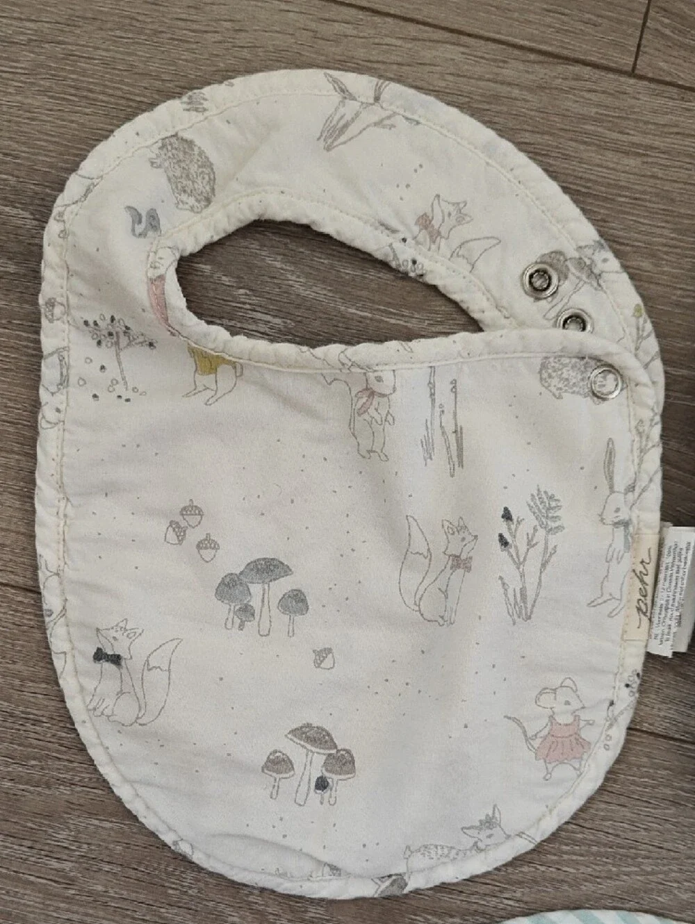 PEHR Soft Pastel Baby Bib Set 3 - Green and Cream